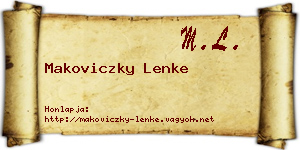 Makoviczky Lenke névjegykártya