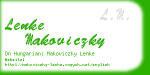 lenke makoviczky business card